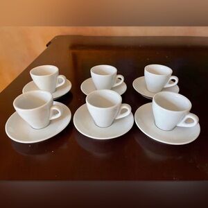 Chic White Espresso Cup and Saucer Set